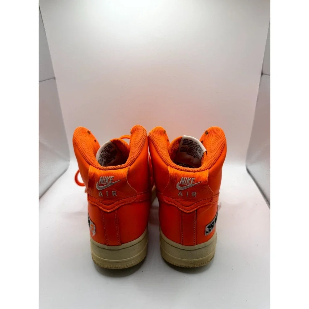 Nike Air Force 1 High LV8 GS Just Do It AV7951-800 Kids 5.5 Sneaker Orange Shoes